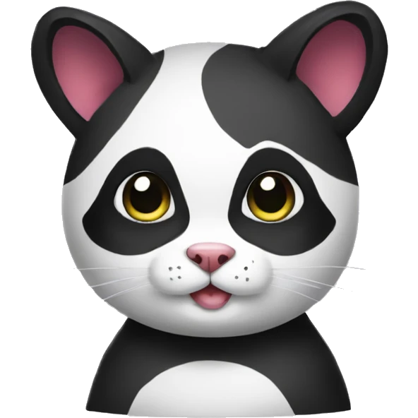 cute masked panda-cat emoji