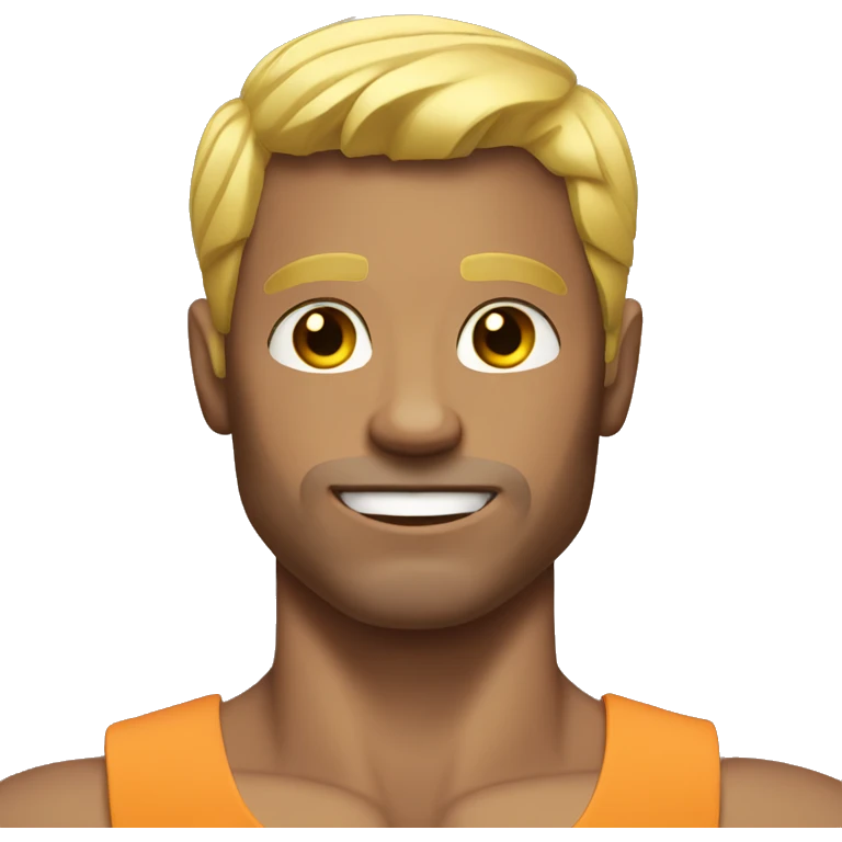 muscular man with blonde hair emoji