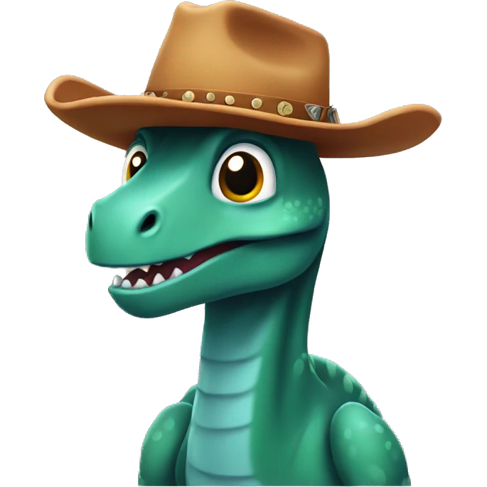 Dinosaur in a cowboy hat  emoji