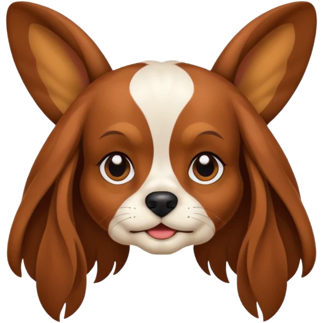 Brown and black cavalier  emoji