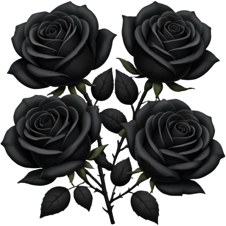 Black roses emoji