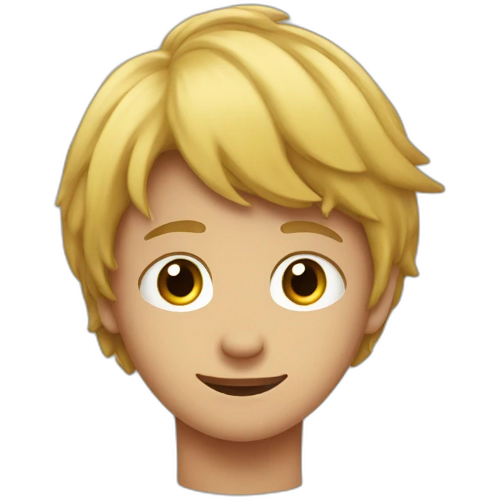 Football on top of a boy's neck, instead of face emoji