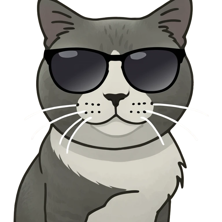Cat with sunglasses emoji