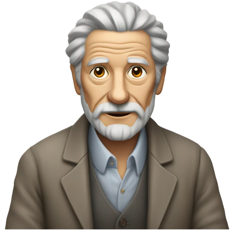 old man portrait on chair emoji