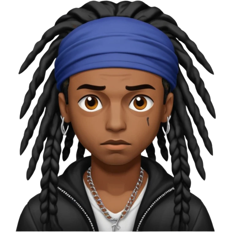 playboi carti vamp with durag and  dreads emoji