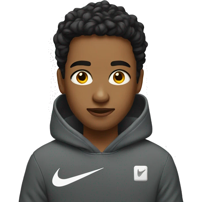 Me wearing a Nike hoodie  emoji