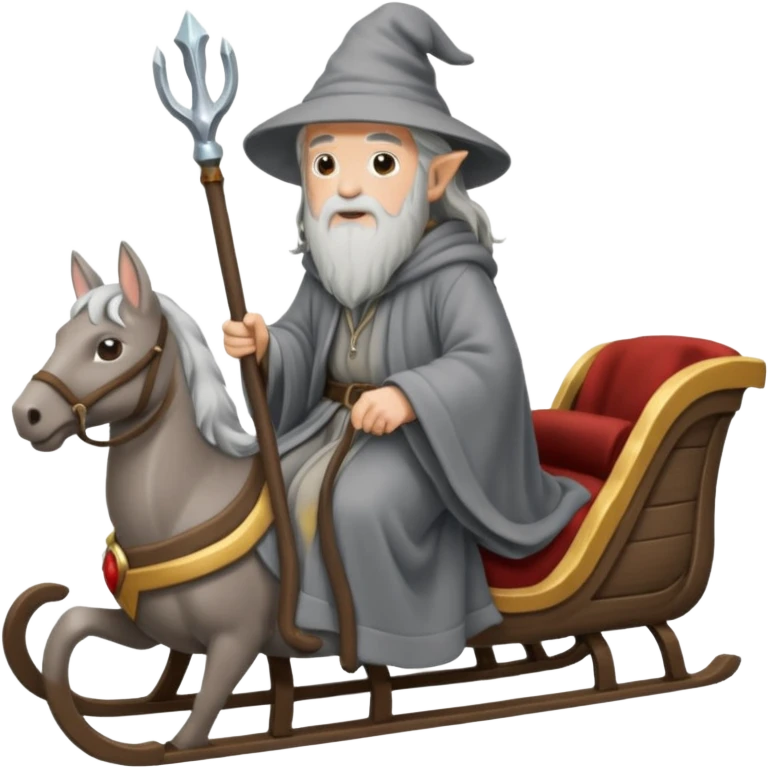 Gandalf on a sleigh emoji
