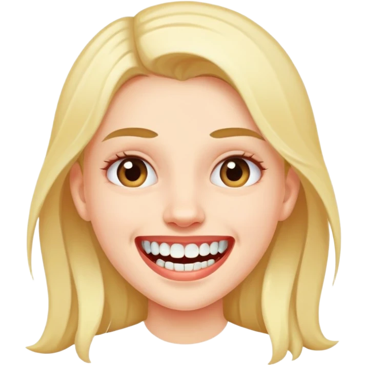 Girl with gapped teeths emoji