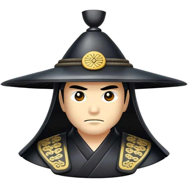 A samurai hat emoji