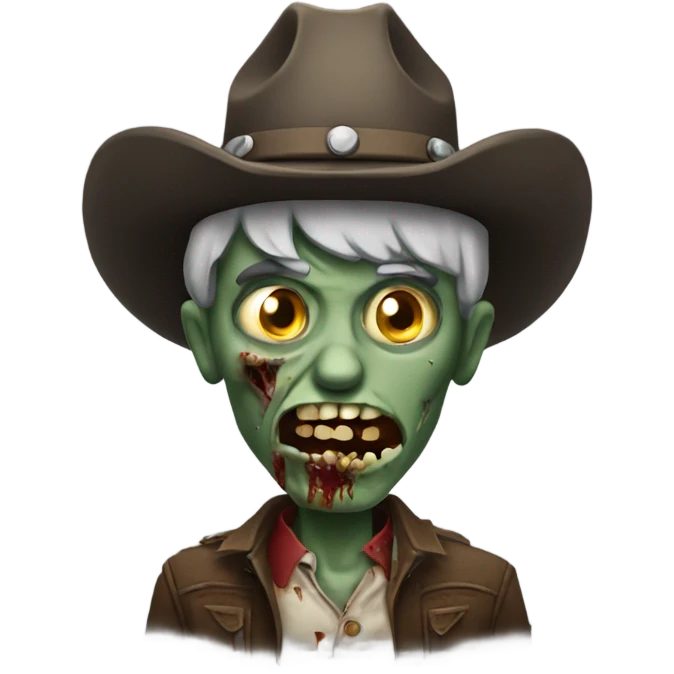 Zombie cowboy emoji