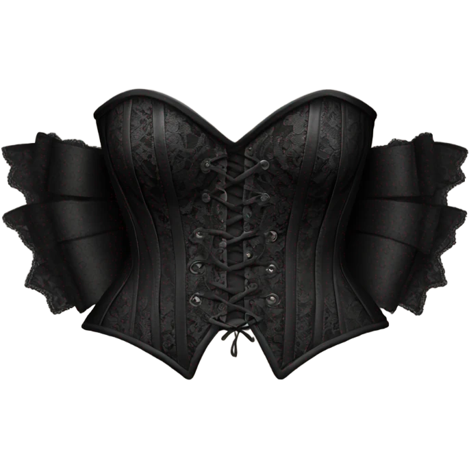 black lace corset emoji