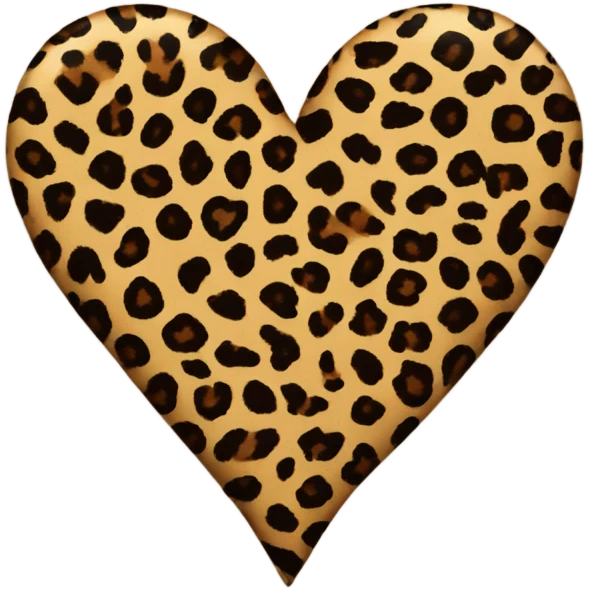 Leopard print heart emoji