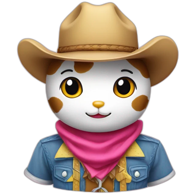 hello kitty cow boy emoji
