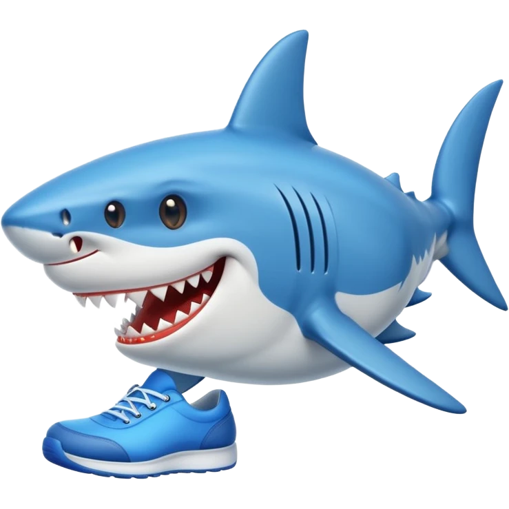 shark with blue shoes emoji