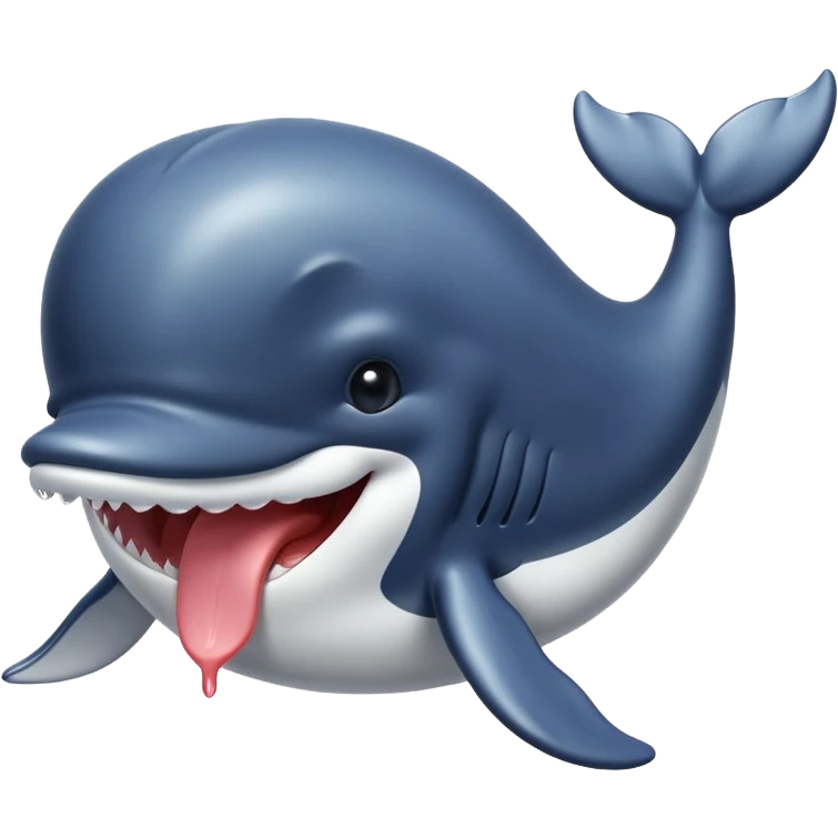 Whale with tongue out emoji