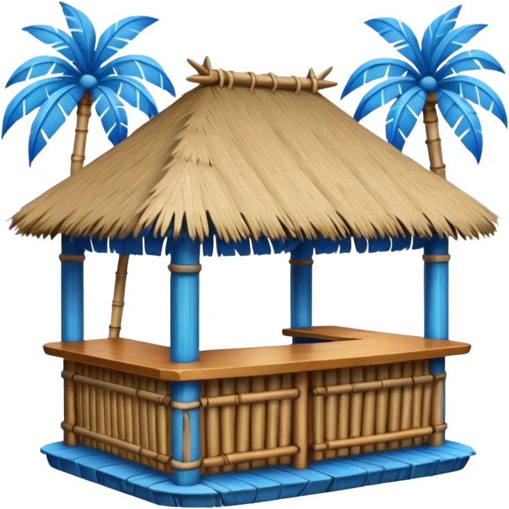 blue detailed tiki bar emoji