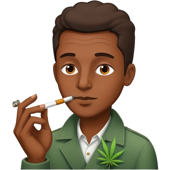 Guy smoking weed  emoji
