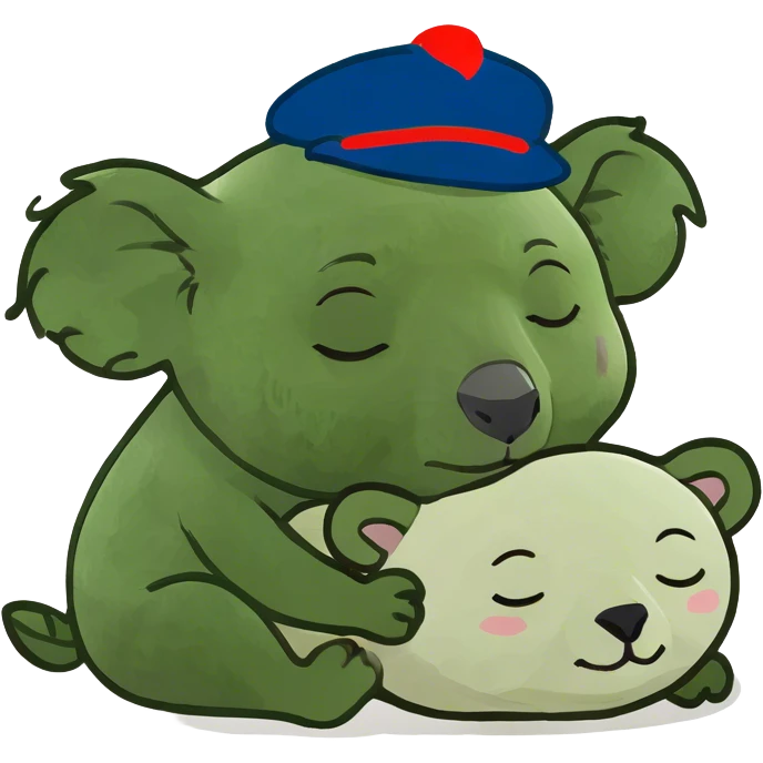 Koala cute sleeping emoji