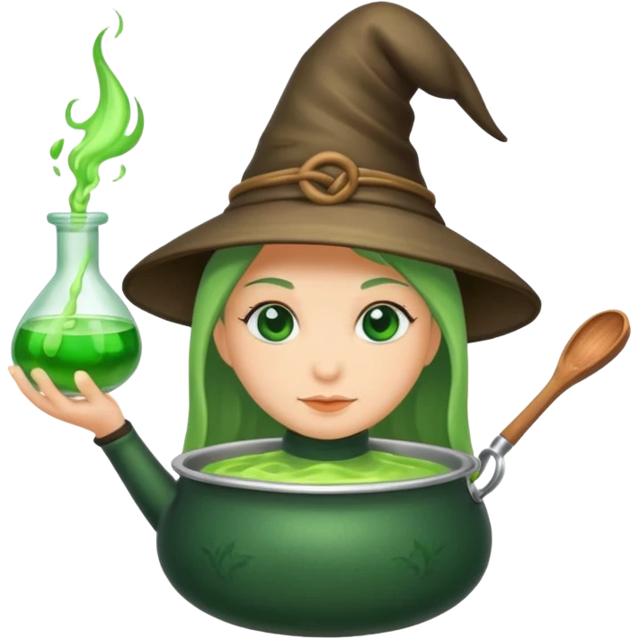 green witch cooking potion emoji