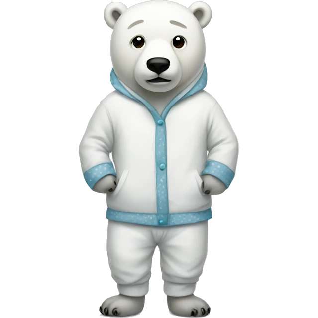 Polar bear in pajamas  emoji