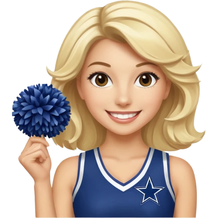 dallas cowboys cheerleader pom emoji