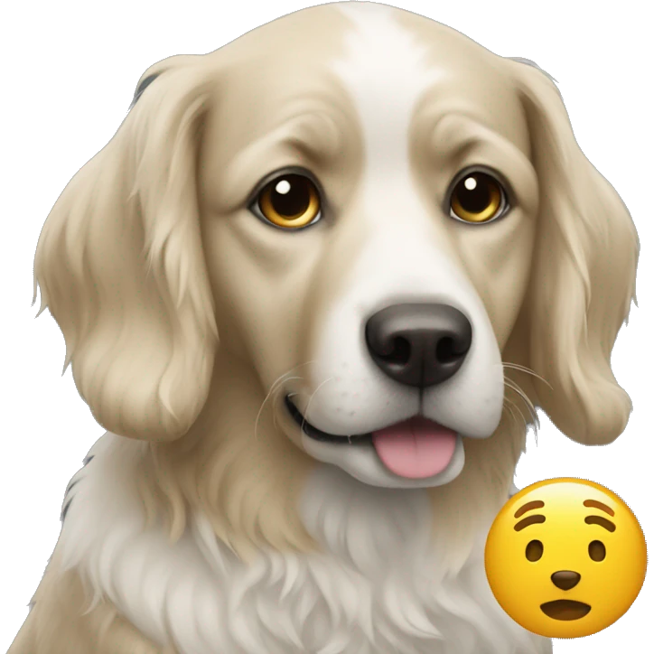 dog with a un emoji
