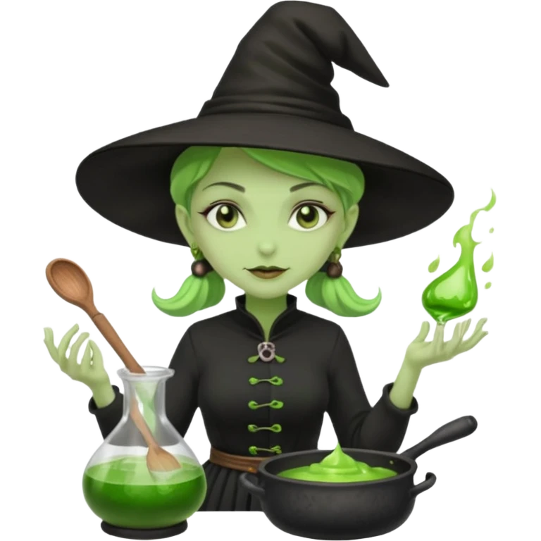 green witch cooking potion emoji