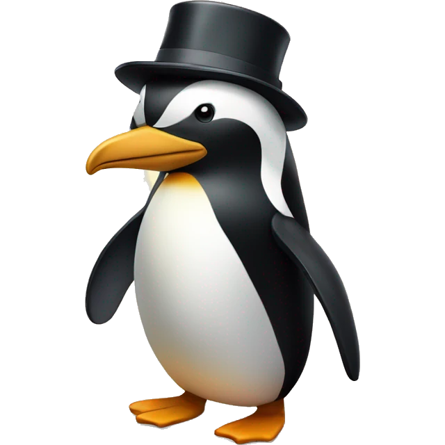 Penguine with hat emoji