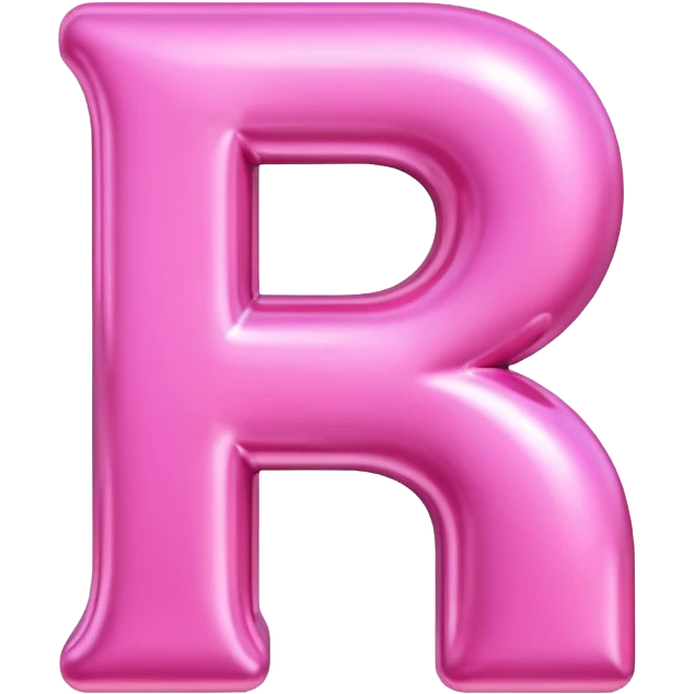 mix color pinks 3d letter p emoji
