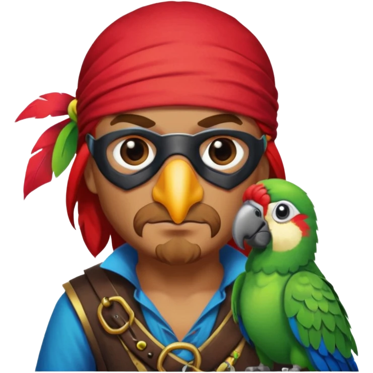 pirate and parrot emoji