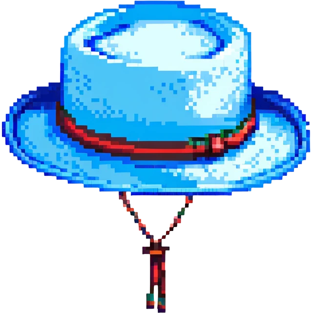 Синяя панамка со шнурком, no background emoji