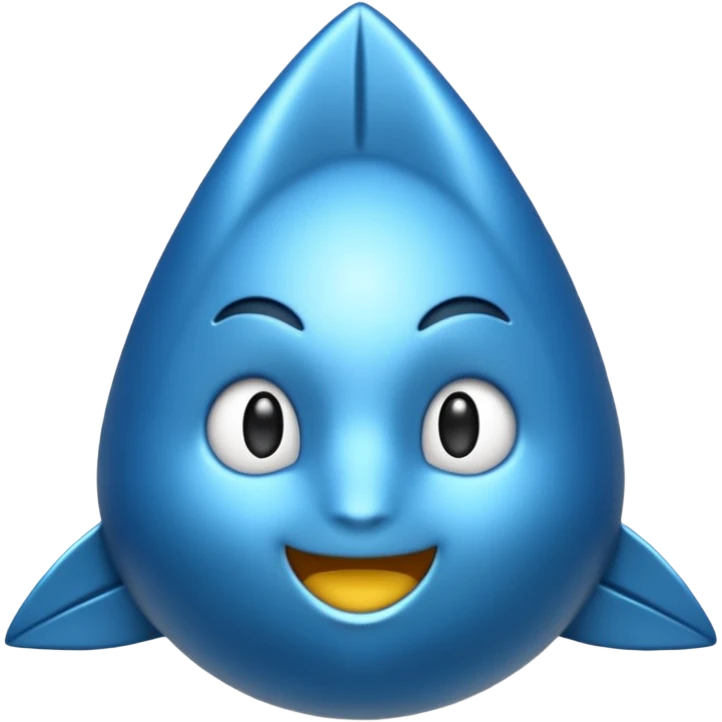Âncora azul com dourado  emoji