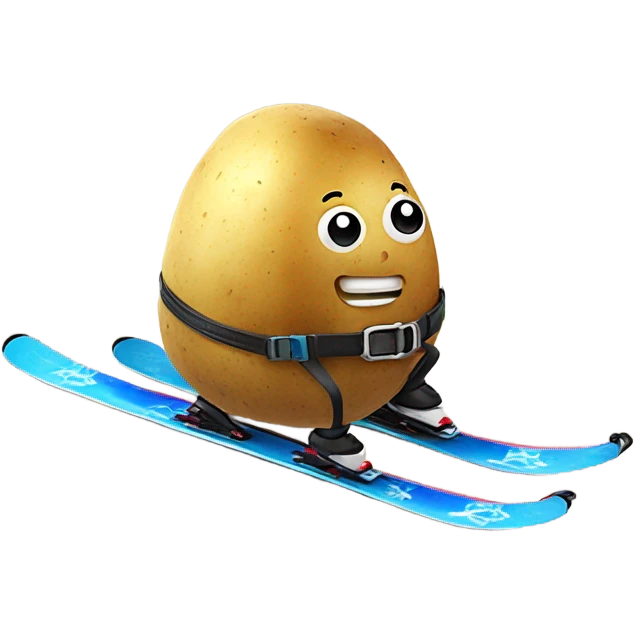 potato skiing emoji