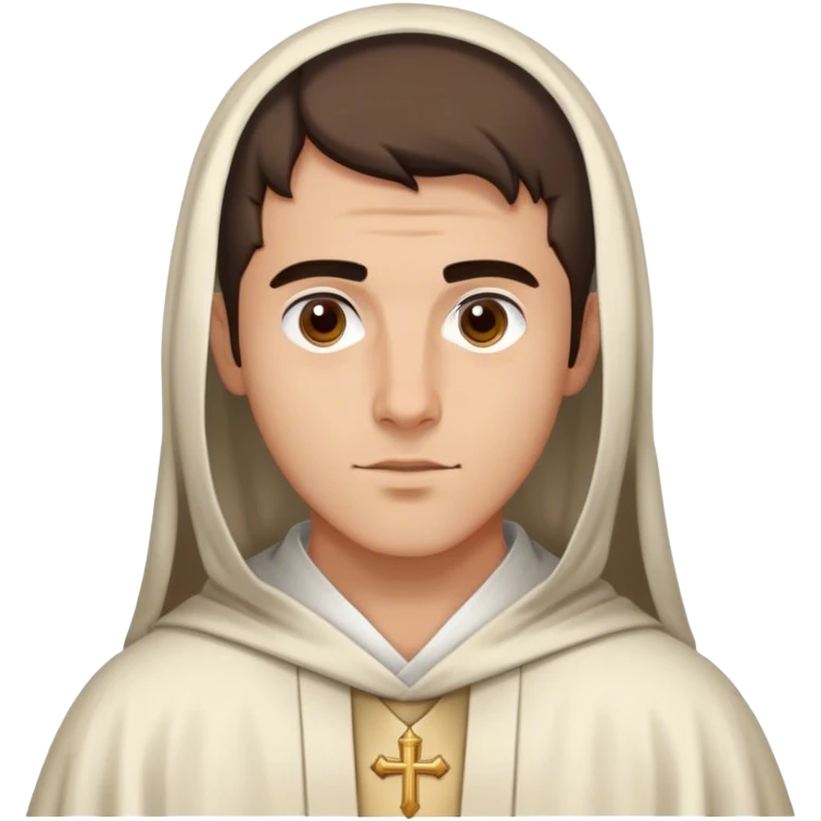 Italian young man Carthusian without hood emoji