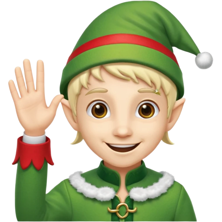 christmas elf wave emoji