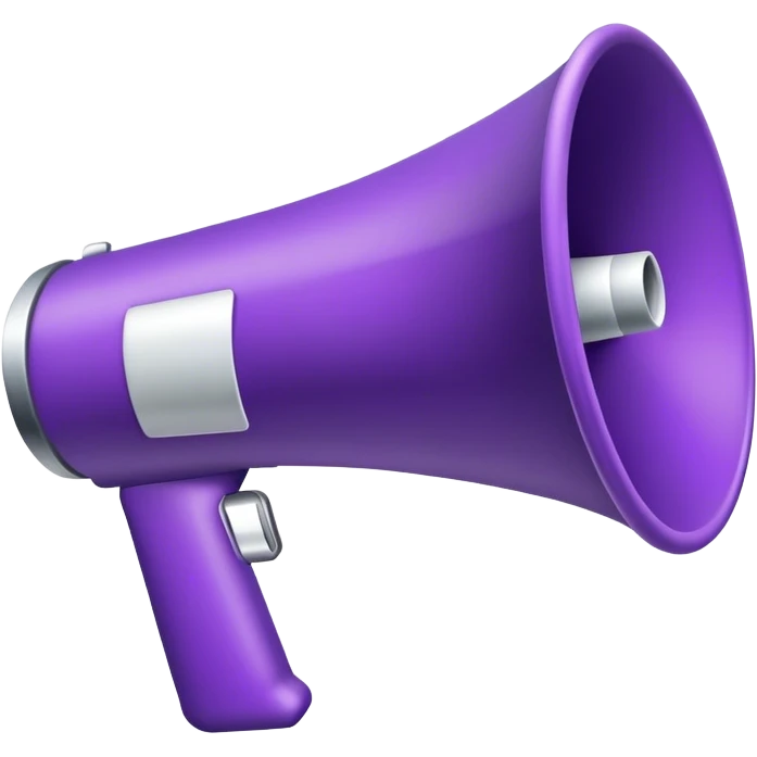 purple megaphone emoji