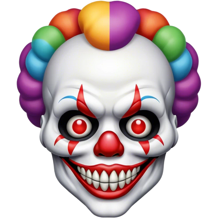 skull and clown inside emoji