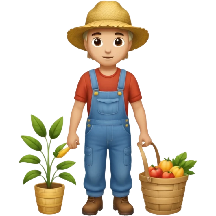 High resolution of  full body farmer emoji