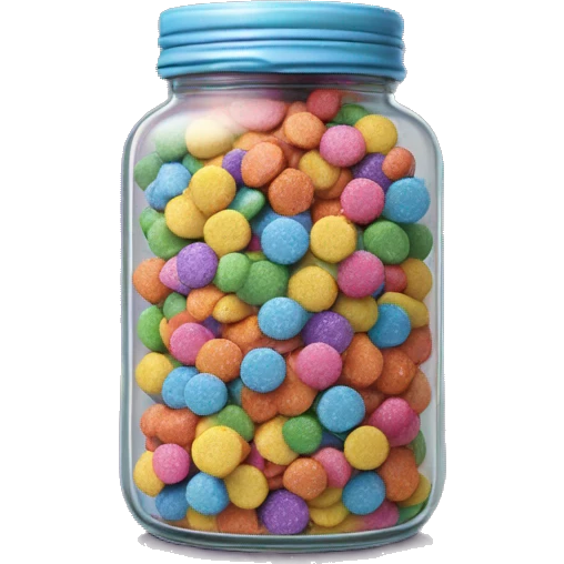 Rainbow Sprinkles in a jar emoji