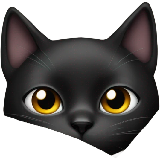 Black cat with White girl cosy under a blanket emoji