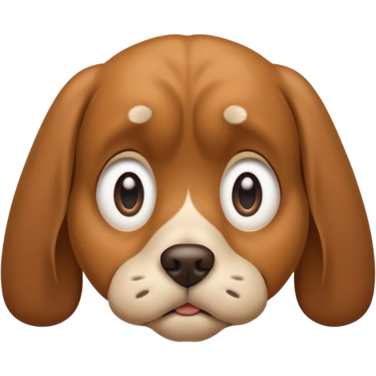 face of sad dog with big eyes emoji