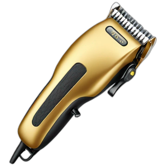 gold hair clipper emoji