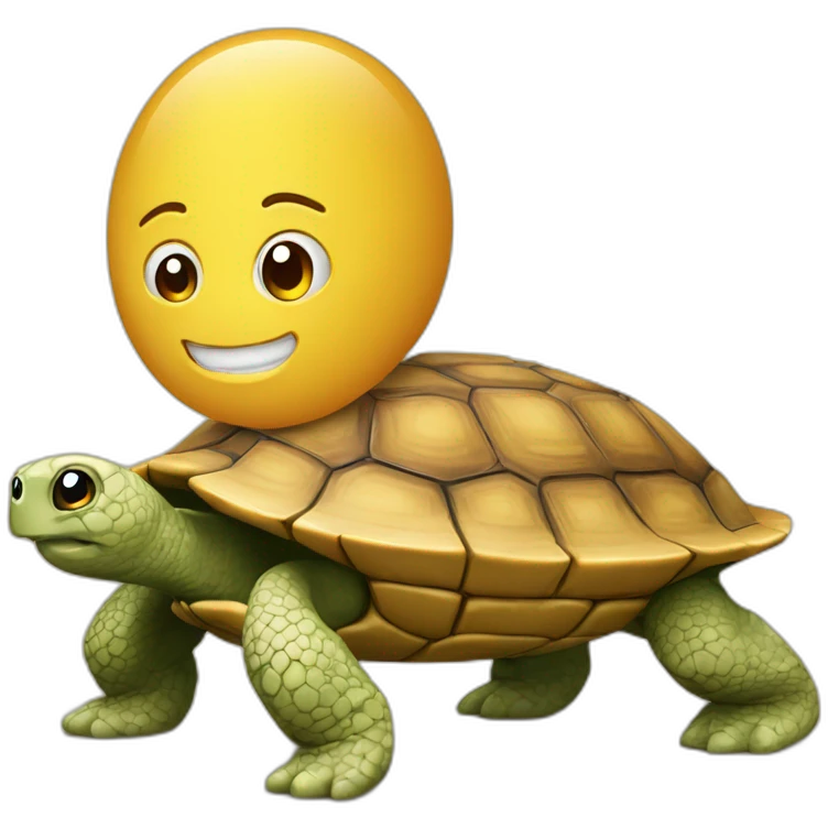 des pâtes sur une tortue emoji