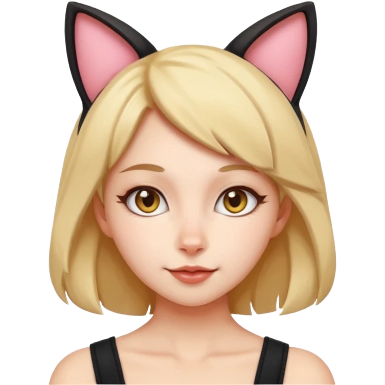 고양이 귀 포즈를 하는 여성 emoji