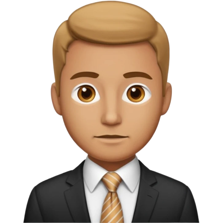 man with office look emoji