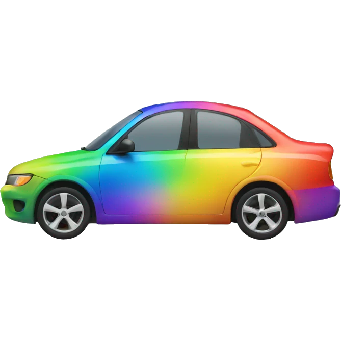 Rainbow car emoji