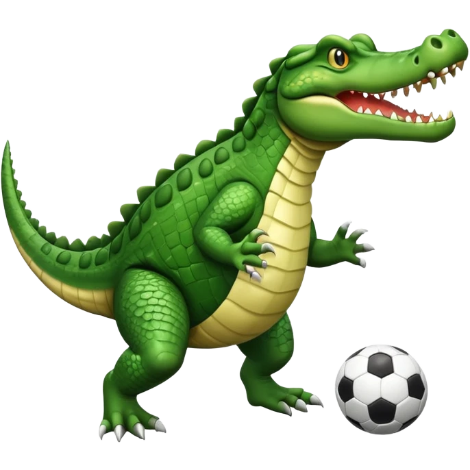 crocodile playing football emoji