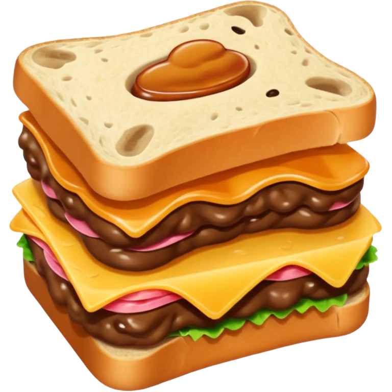 Cute poop sandwich emoji