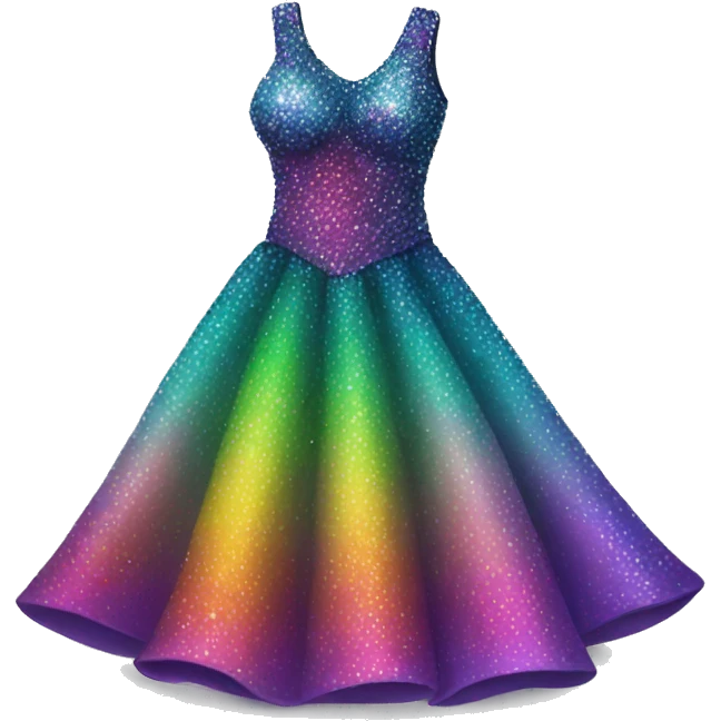 Colorful sparkly dress emoji
