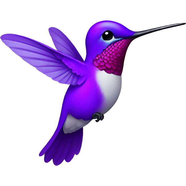 purple hummingbird  emoji